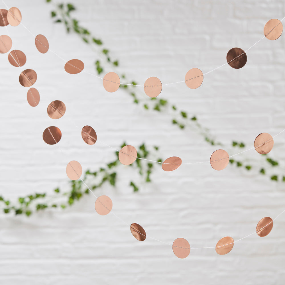 Rose Gold Circle Garland