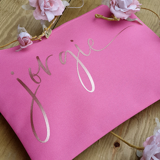 Personalised Make Up Bag - Script Name