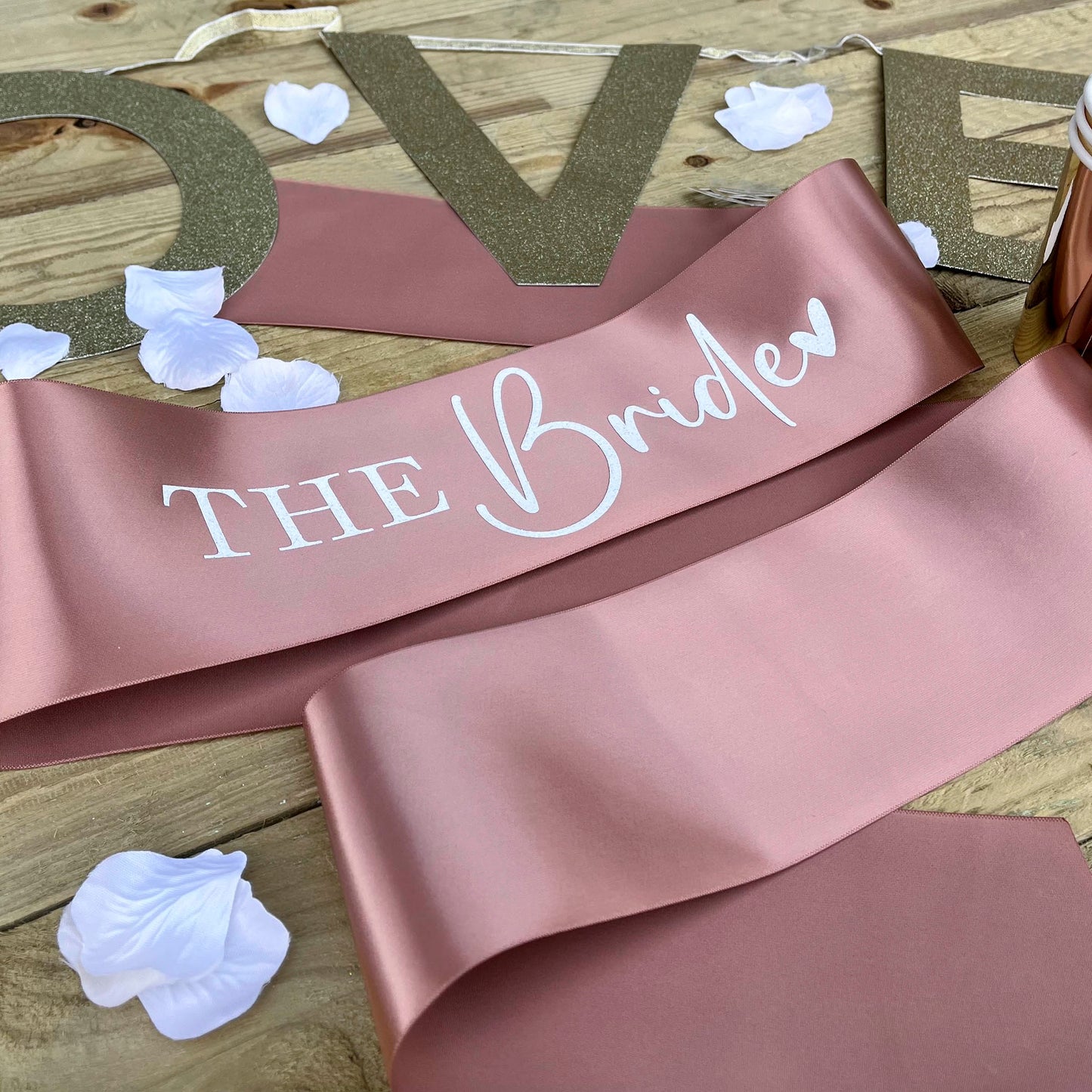 Personalised Glitter Sash - Bride