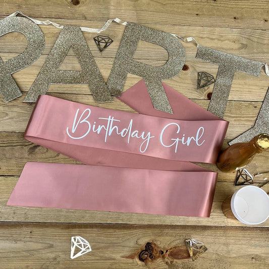 Personalised Glitter Sash - Birthday Girl