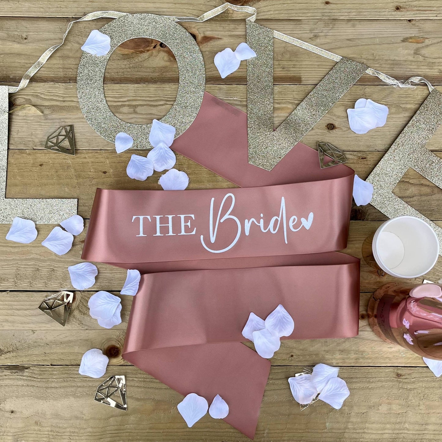 Personalised Glitter Sash - Bride