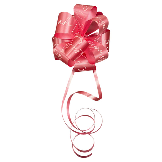 Rose Pink Personalised Handmade Wedding Car Door Bow