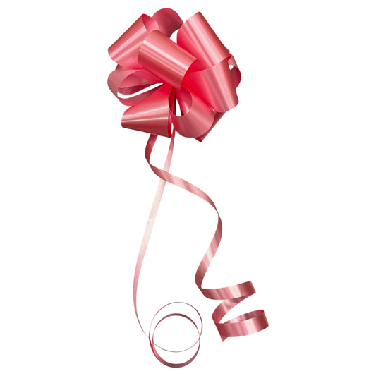 Rose Pink Plain Handmade Wedding Car Door Bow