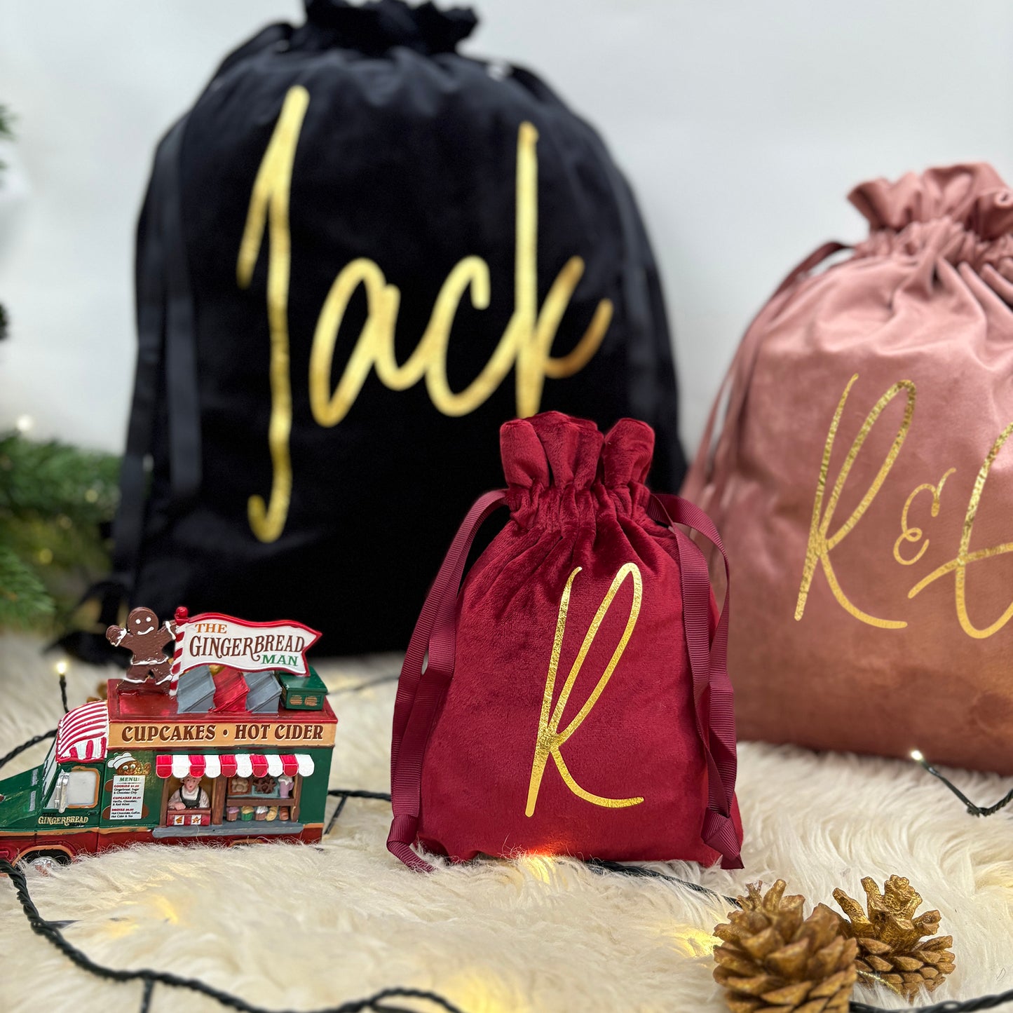 Personalised Christmas Velvet Sack