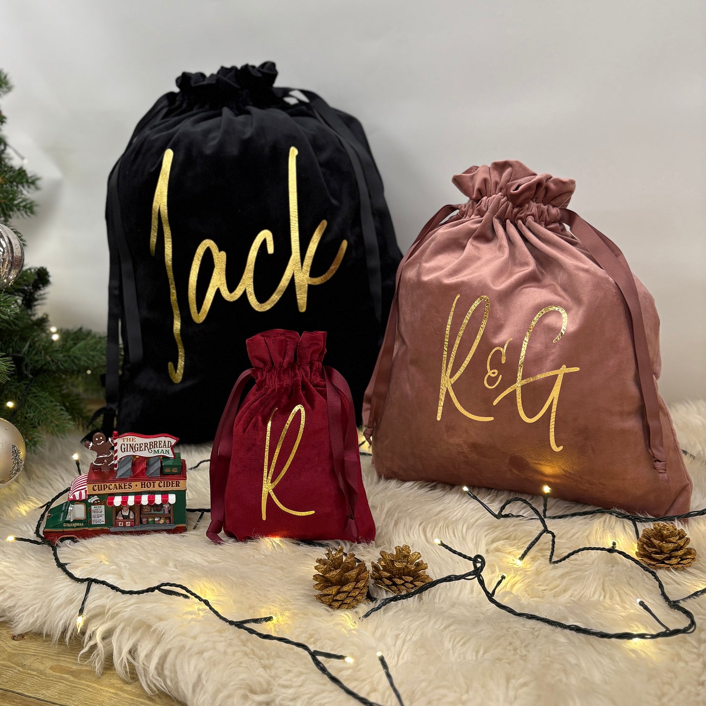 Personalised Christmas Velvet Sack