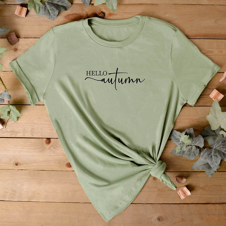 Hello Autumn T-Shirt - Ladies Cotton