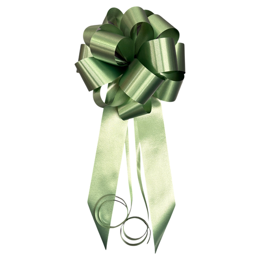 Sage Green Plain Handmade Wedding Car Bonnet Bow