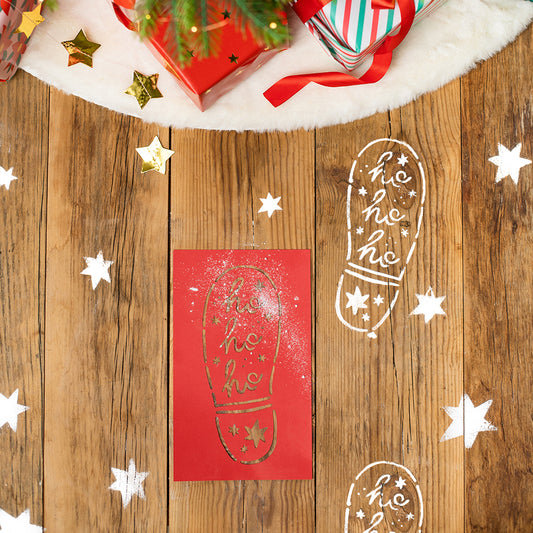 Santa's Footprint Stencils