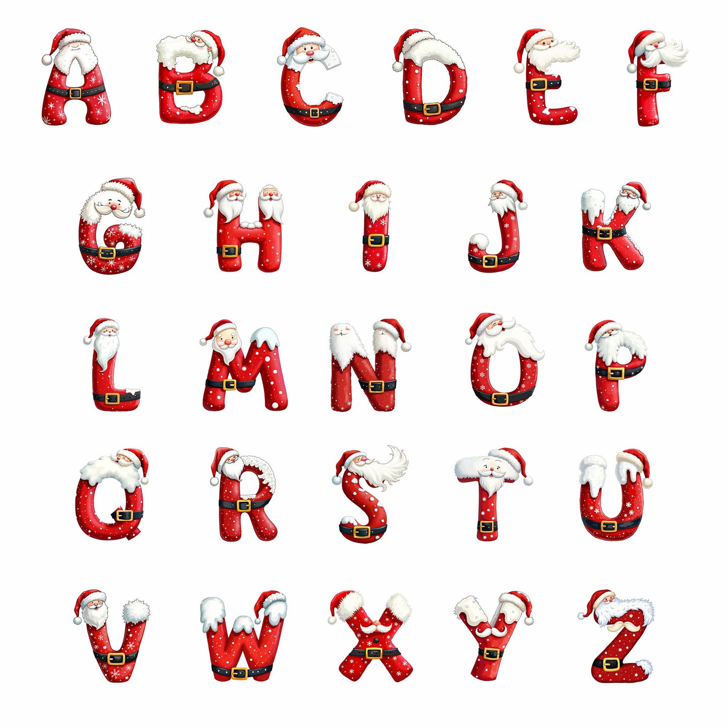 Personalised Family Christmas Pyjamas - Santa Alphabet