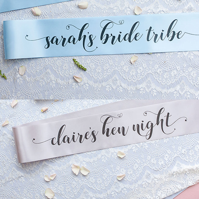 Personalised Pastel Bride Tribe Sash