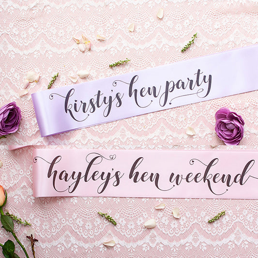 Personalised Pastel Bride Tribe Sash