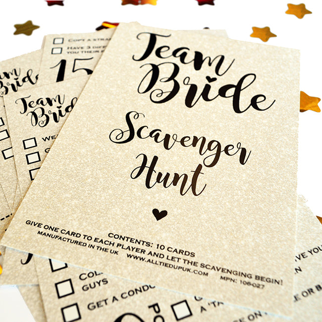 Team Bride Game Cards - Scavenger Hunt