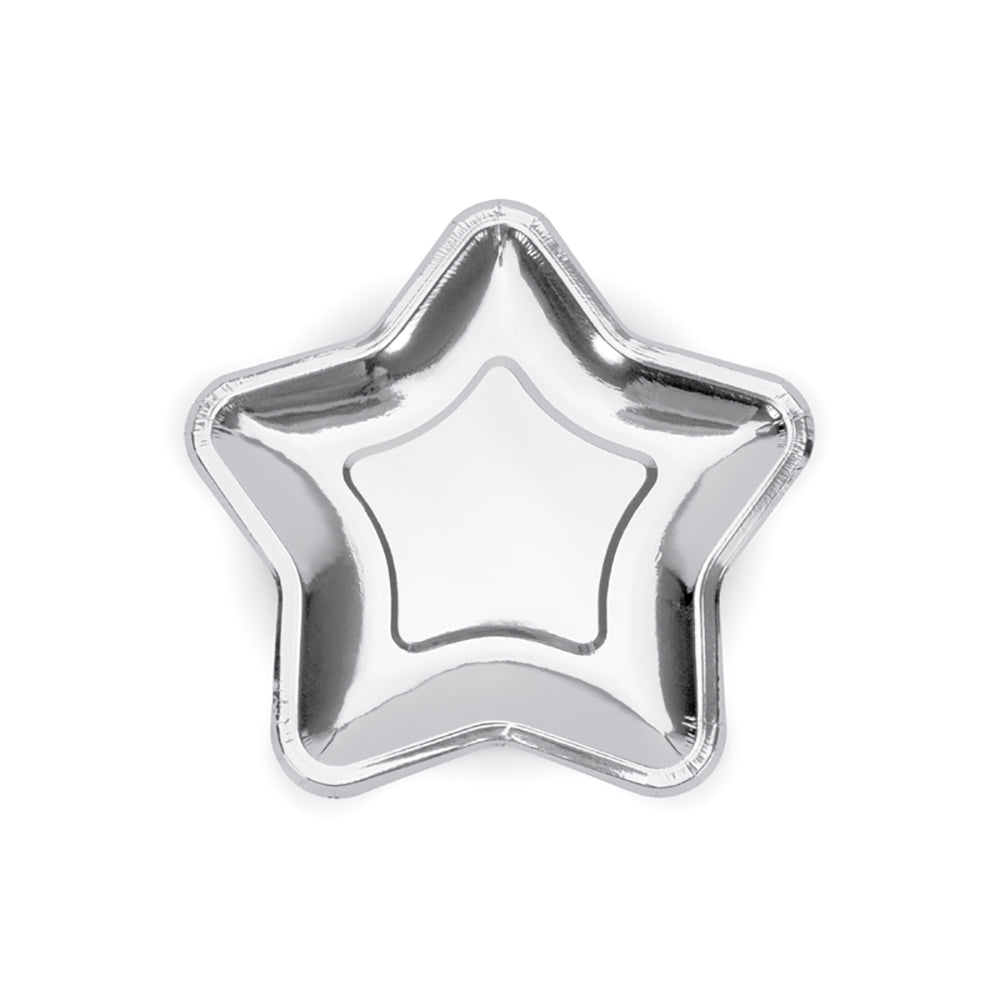 Silver Star Plates - 23cm