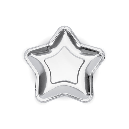 Silver Star Plates - 23cm