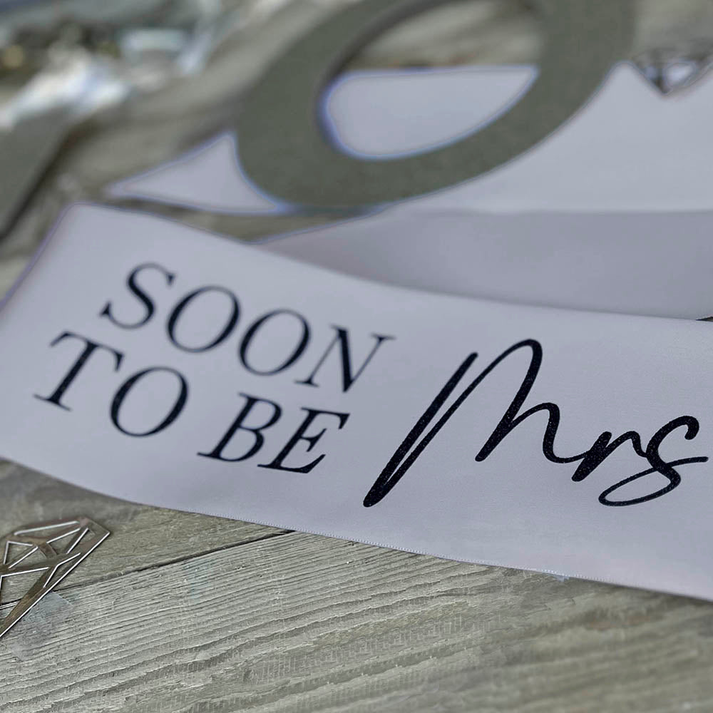 Personalised Glitter Sash - Soon To Be Bride