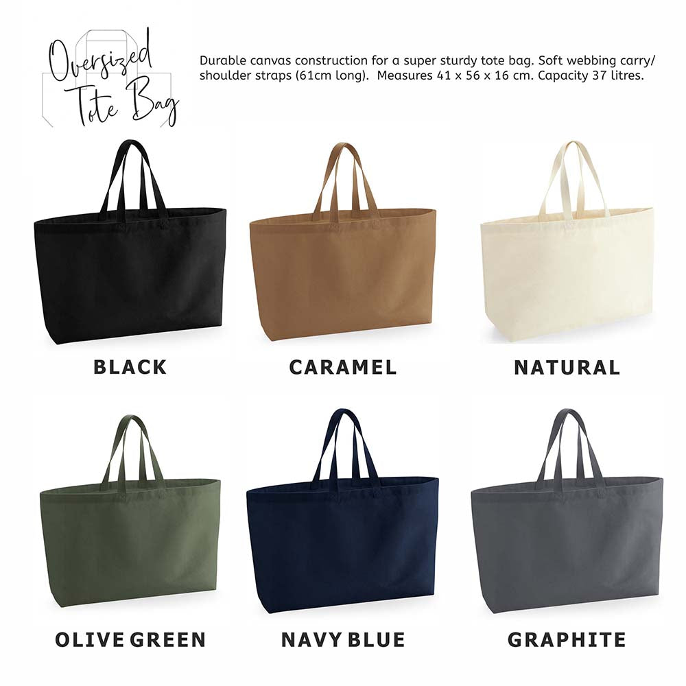 Oversized Tote Bag - Snacks For The Kids