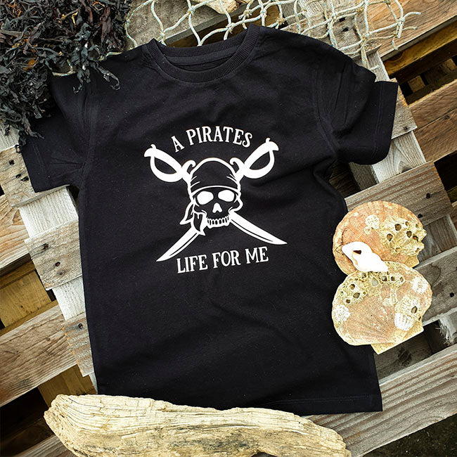 Personalised Kids T-Shirt - A Pirates Life For Me