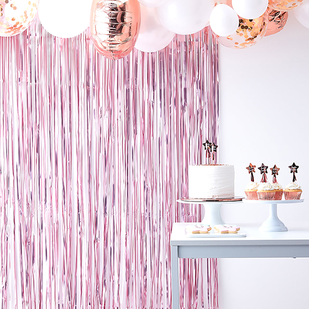 Twinkle Twinkle Pink Fringe Curtain