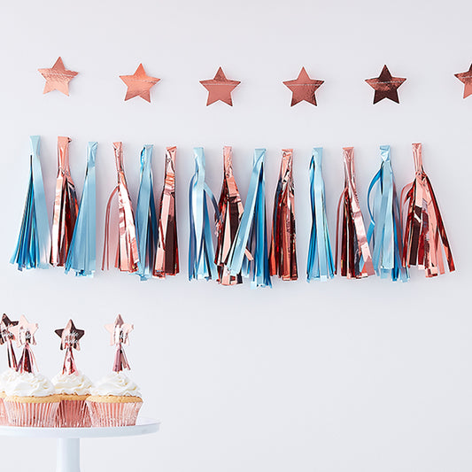 Twinkle Twinkle Blue Tassel Garland