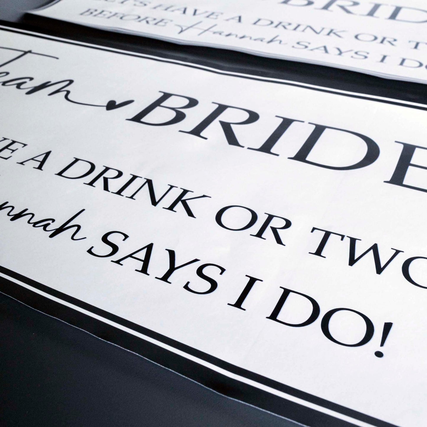 Team Bride Personalised Banners x2