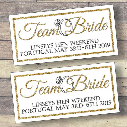 Team Bride Hen Party Banner x 2