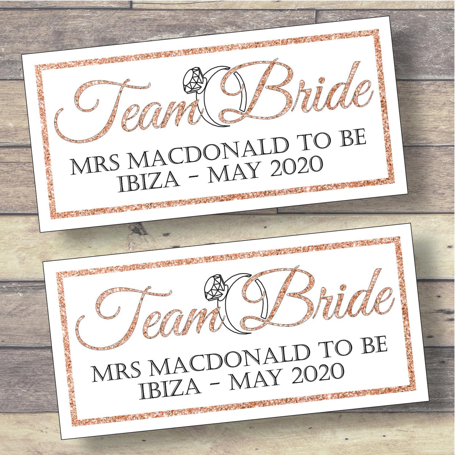 Team Bride Hen Party Banner x 2