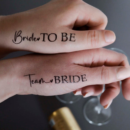 Team Bride Temporary Tattoo Pack