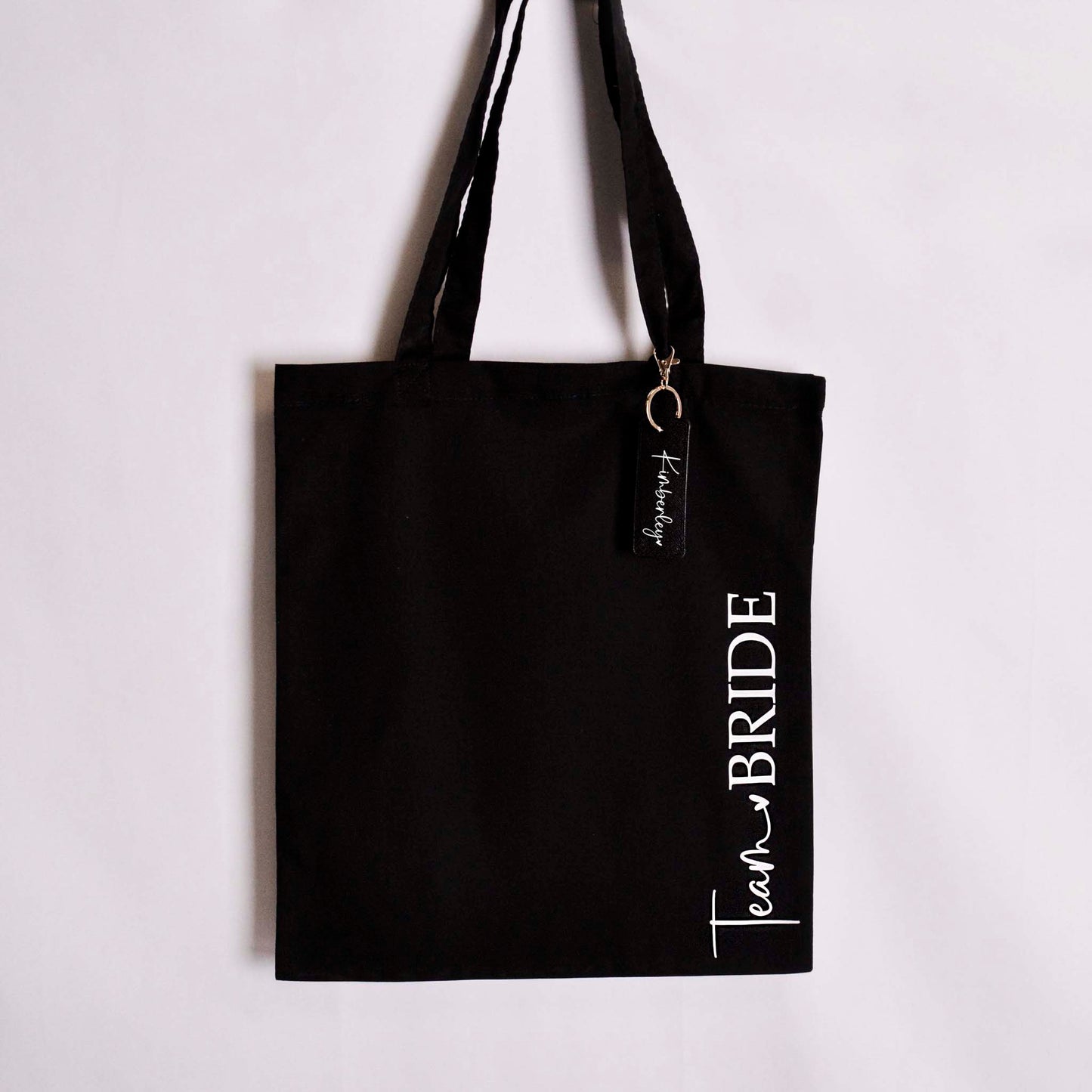 Team Bride Tote Bag and Personalised Bag Charm