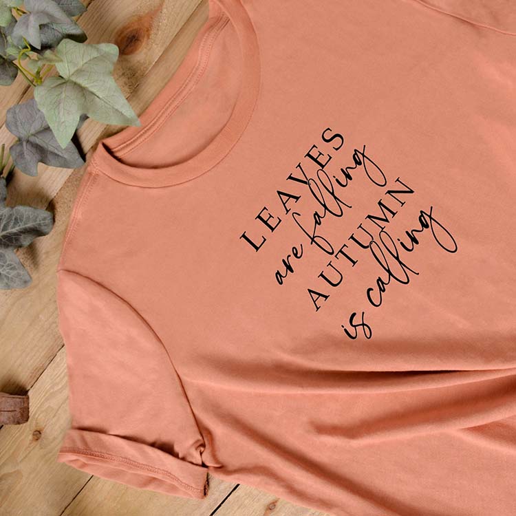 Autumn Leaves T-Shirt - Ladies Cotton