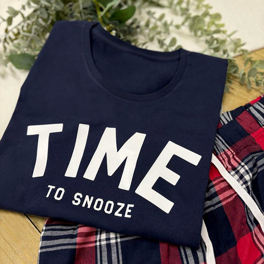 Ladies Tartan Pyjamas - Time To Snooze