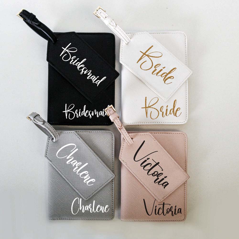 Personalised Hen Party Passport Holder & Luggage Tag Set