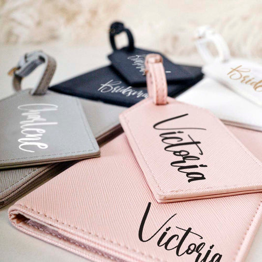 Personalised Hen Party Passport Holder & Luggage Tag Set