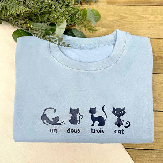 Un, Deux, Trois, Cat Sweatshirt