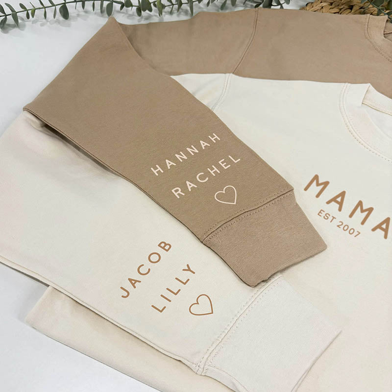 Personalised MAMA Est Sweatshirt