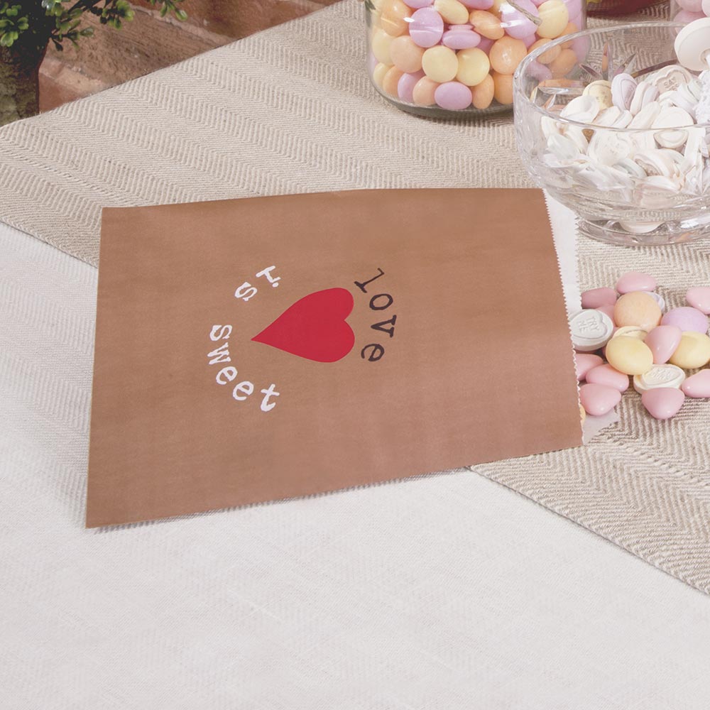 'Love is Sweet' Treat Bags x 25