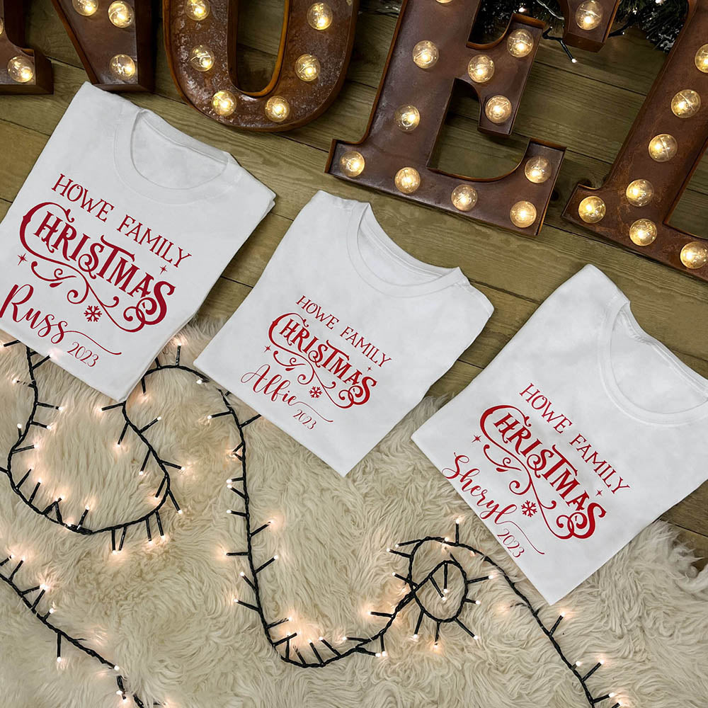 Personalised Family Christmas T-Shirt