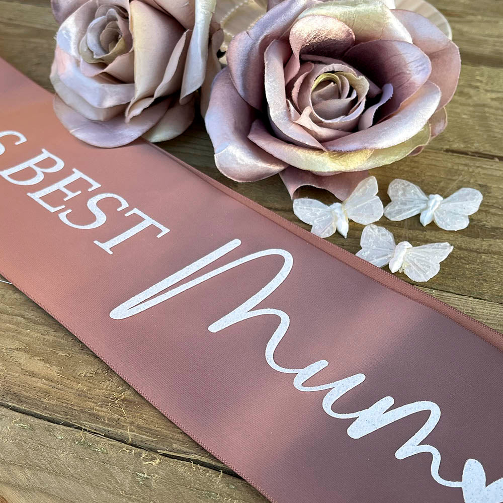 Personalised Glitter Sash - Worlds Best Mum