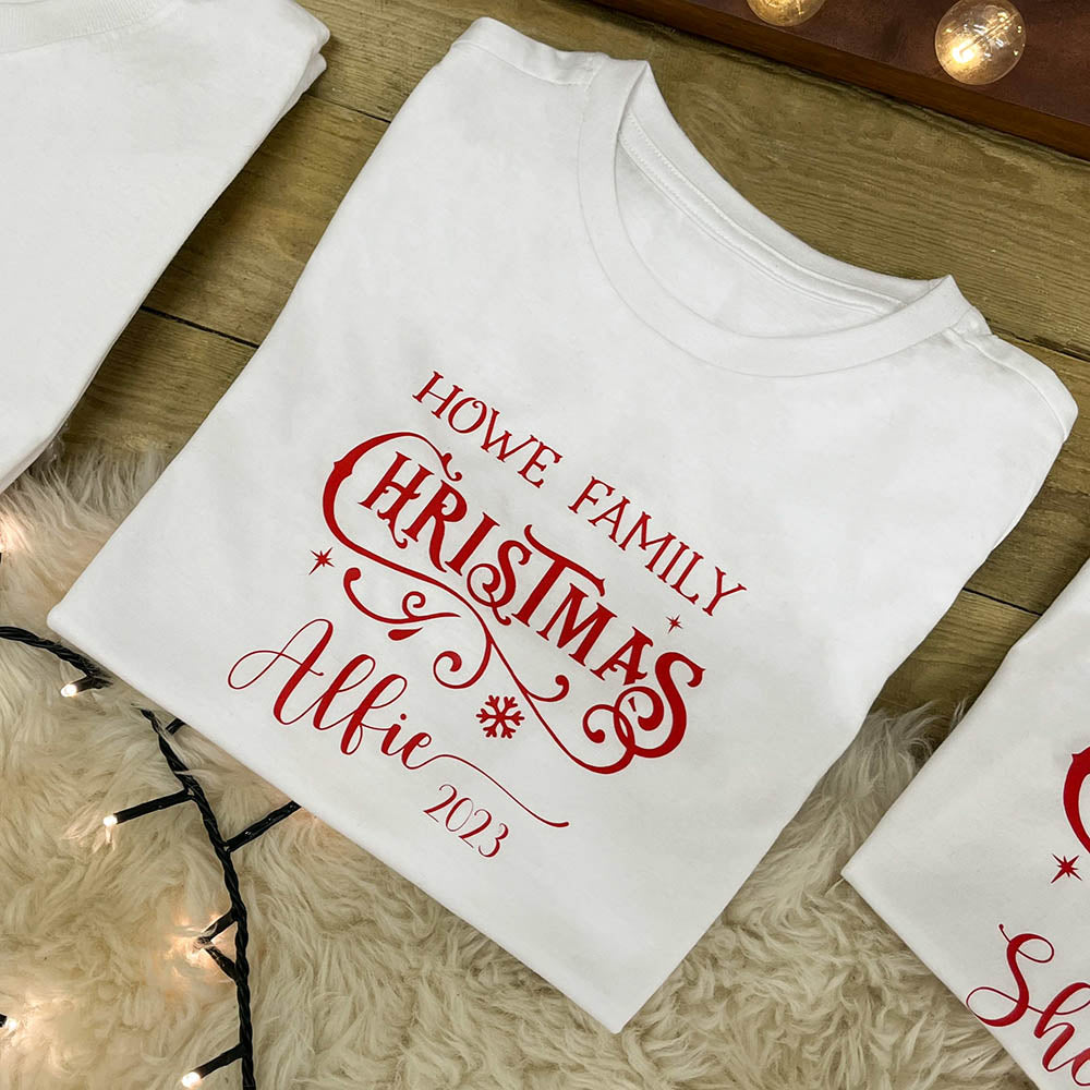 Personalised Family Christmas T-Shirt