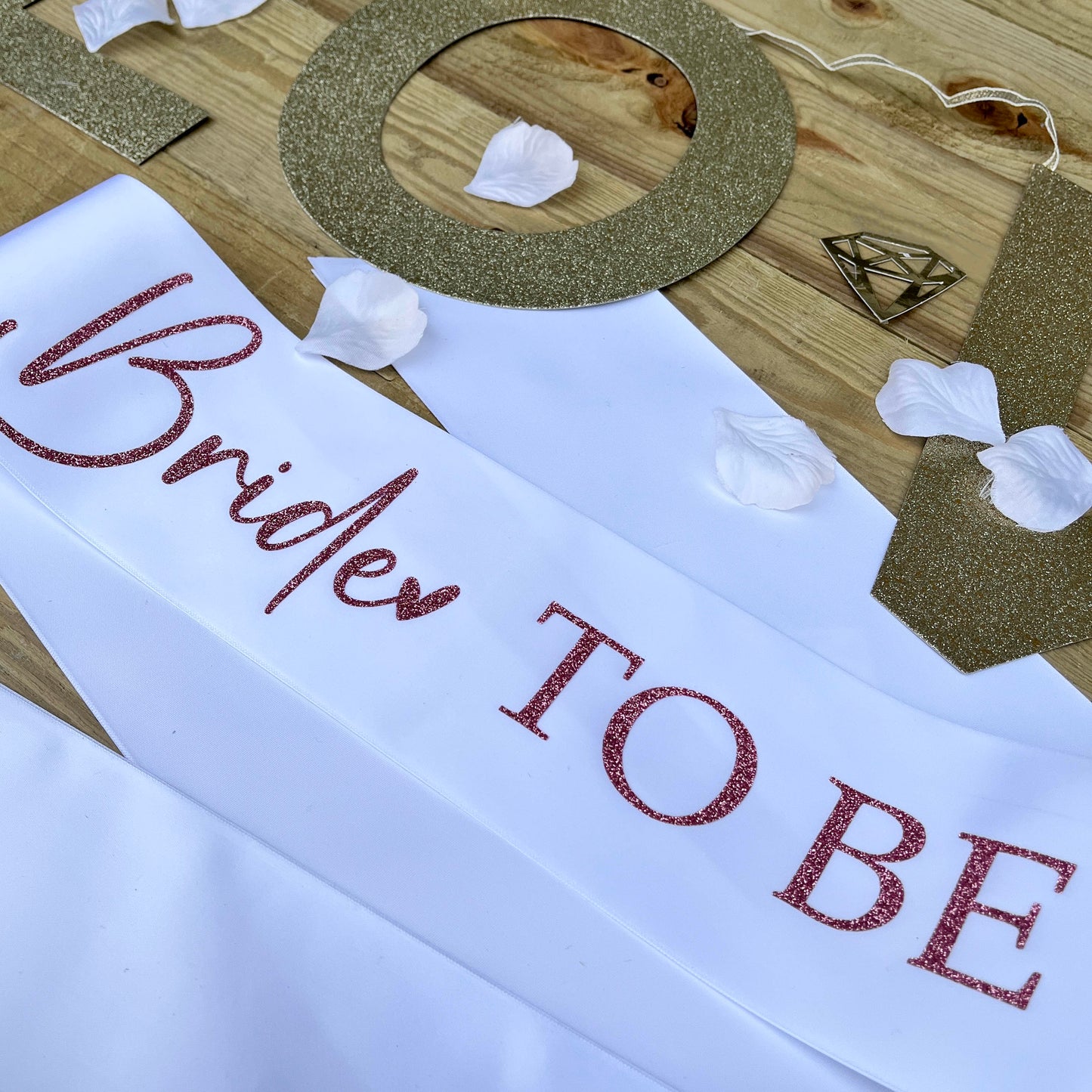 Personalised Glitter Sash - Bride To Be