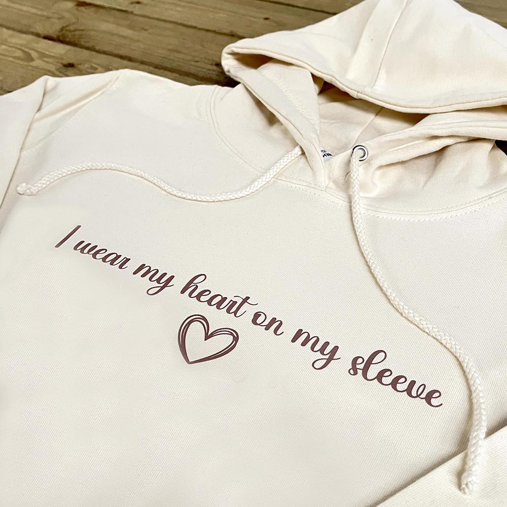 Personalised Heart On My Sleeve Hoodie