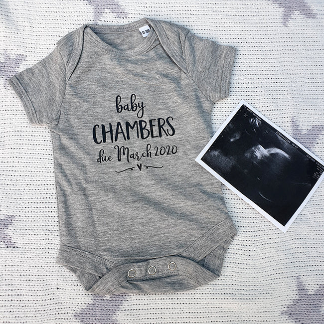 Personalised Baby Grow - Pregnancy Announcement