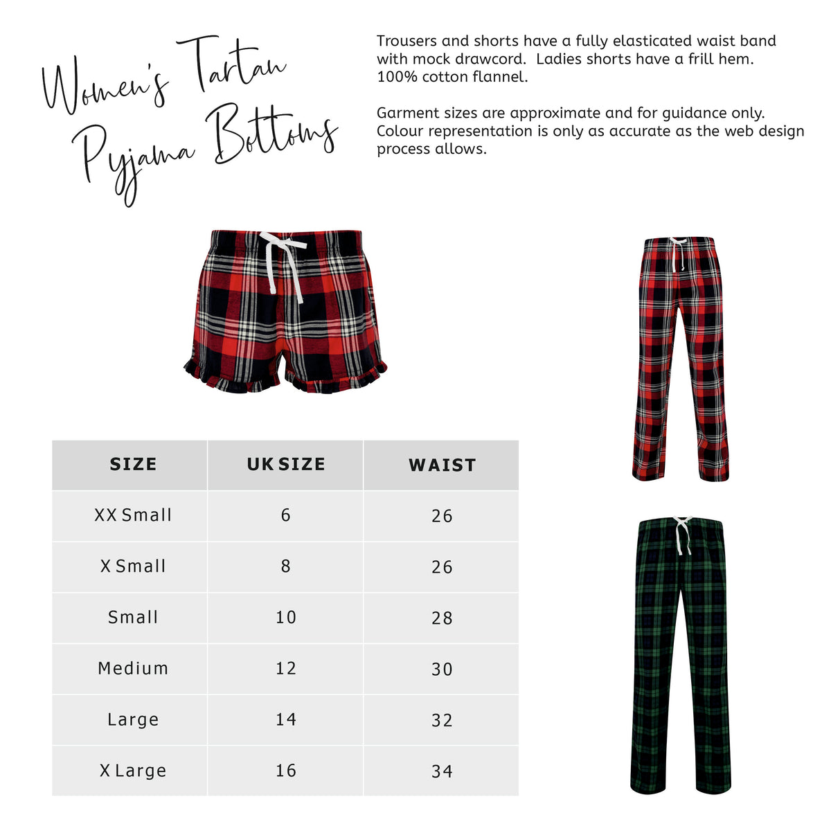 Ladies Tartan Pyjamas - Time To Snooze