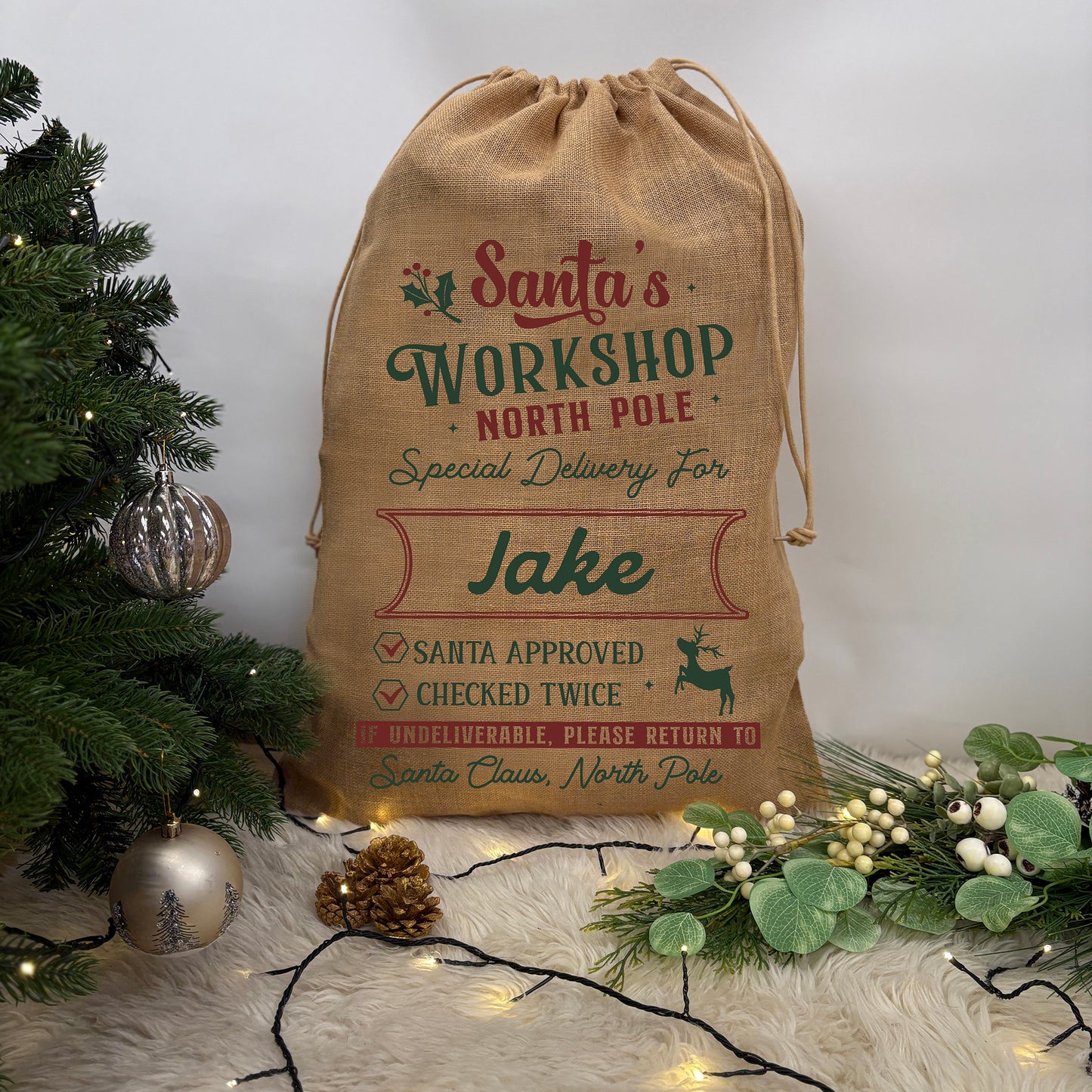 Jute Delivery Christmas Gift Sack