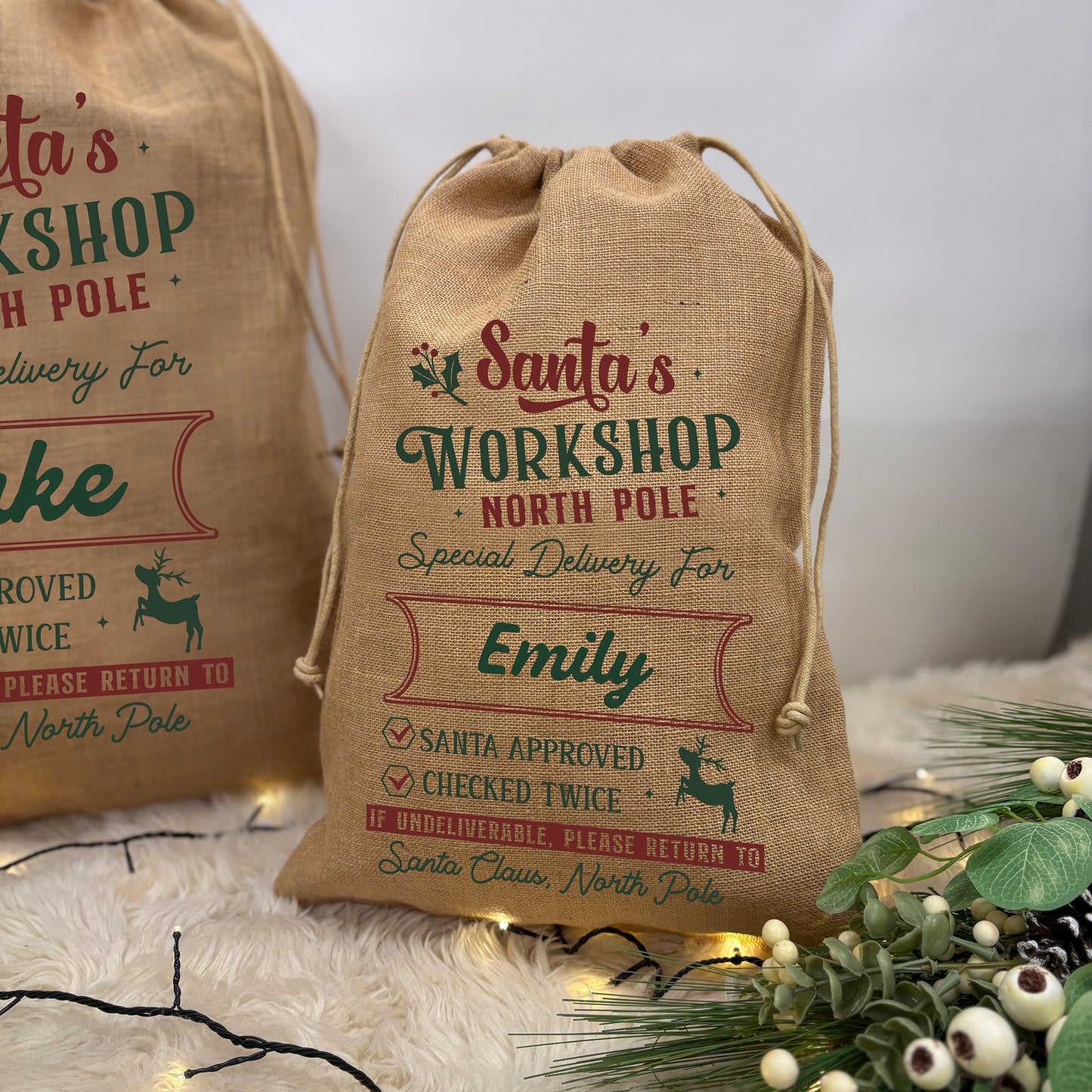 Jute Delivery Christmas Gift Sack