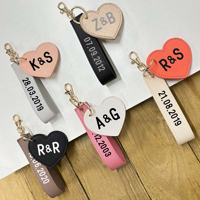 Personalised Keyring Set - Couples Initials