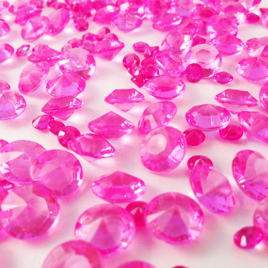 Hot Pink Table Crystals