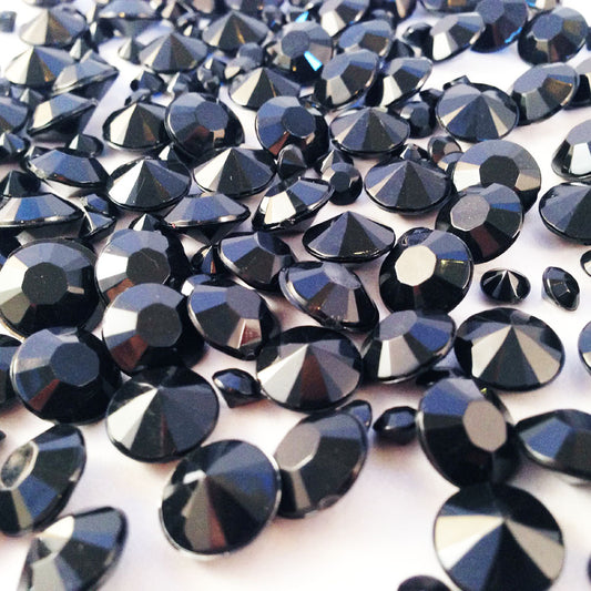 Jet Black Table Crystals