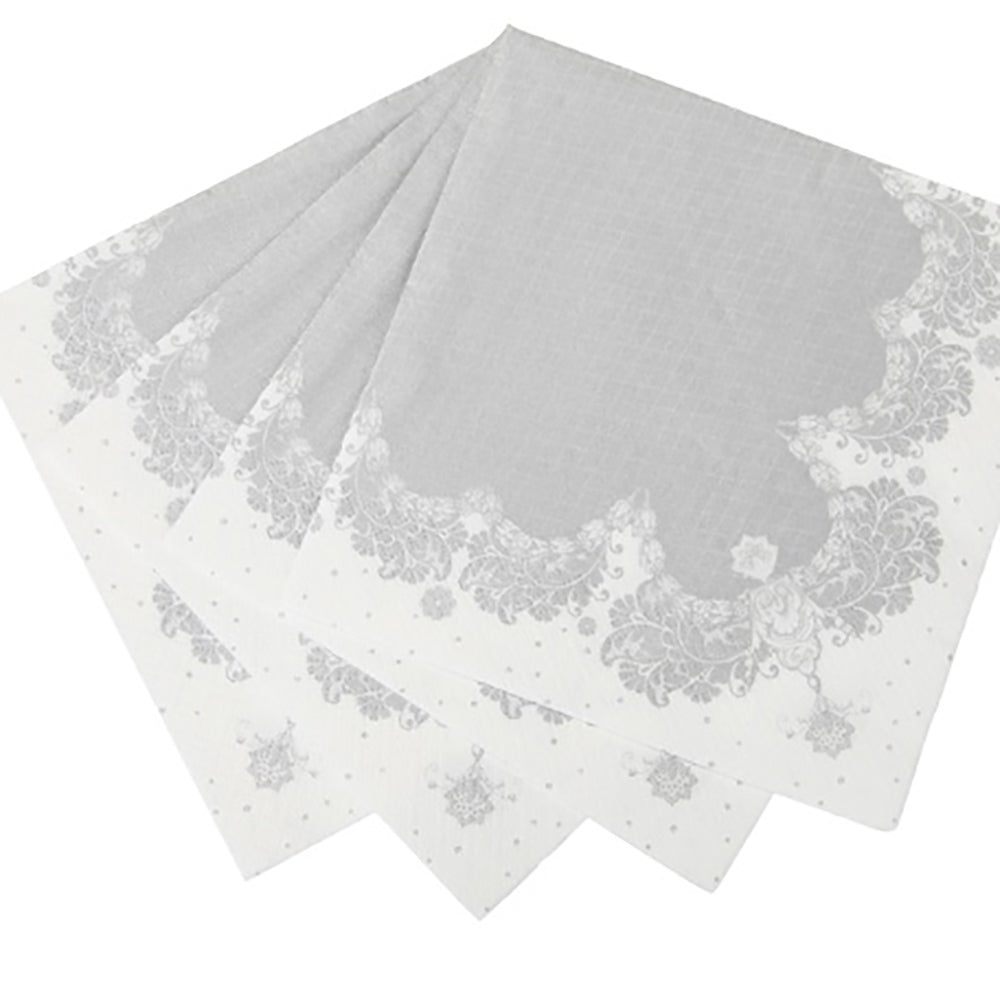 Party Porcelain Silver Napkins