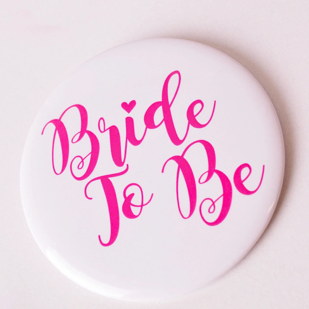 Pink Team Bride Badges