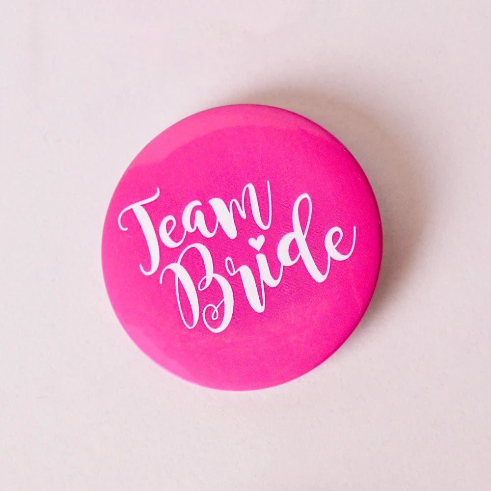 Pink Team Bride Badges